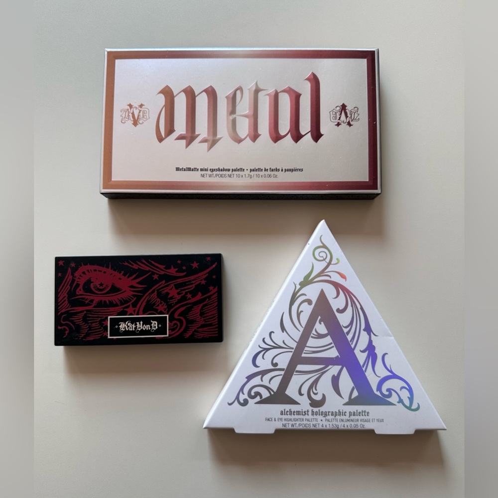 ⛔️SOLD⛔️ Kat Von D KvD Alchemist Metal Matte Mini True Romance Palettes Bundle